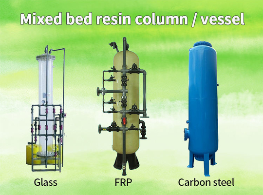 ผสมเตียง Ion Exchanger ระบบแลกเปลี่ยนไอออน คาเทียน Anion Dural Bed Di เครื่องทําน้ํา เครื่องทําน้ํา Deionizer เครื่องระบบโรงงาน