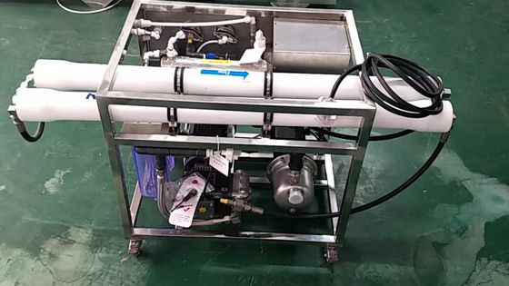 PLC ระบบกรองน้ำทะเล เครื่องทำน้ำทะเลแบบพกพาขนาด 500LPH