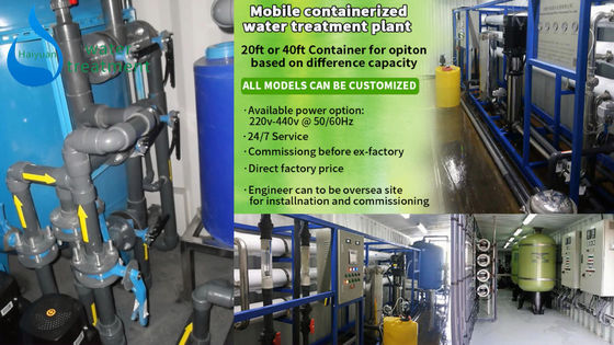 โรงงานบำบัดน้ำเสีย 1.65kw, SS304 3000 lph rO พืช
