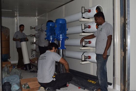 โรงงานบำบัดน้ำเสีย 1.65kw, SS304 3000 lph rO พืช