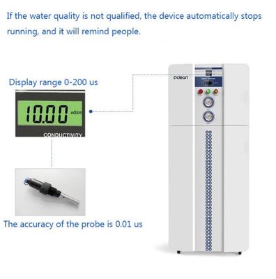 ระบบน้ำปราศจากไอออน 1.5kw สำหรับห้องปฏิบัติการ 50LPH พร้อม PLC Contraol