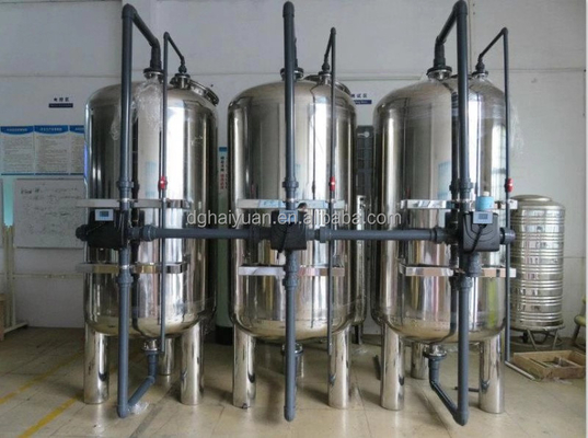 2500L/H เหล็กกล้าคาร์บอน เหล็กกล้าไร้สนิม Active Carbon Quartz Sand Filter